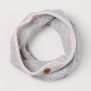Wool Tube Scarf Neck Warmer Light Gray Melange